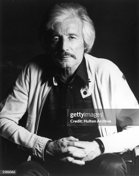 Portrait of French-born fashion designer Oleg Cassini, 1970s .