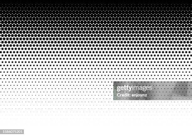 black seamless star of david gradient pattern - star of david stock illustrations
