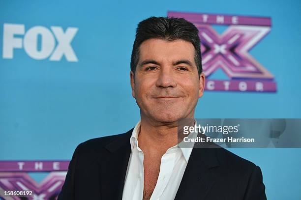Producer Simon Cowell arrives at Fox's "The X Factor" Season Finale - Night 2 at CBS Television City on December 20, 2012 in Los Angeles, California.