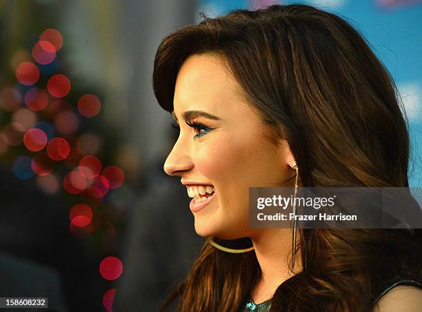 Singer Demi Lovato arrives at Fox's "The X Factor" Season Finale - Night 2 at CBS Television City on December 20, 2012 in Los Angeles, California.