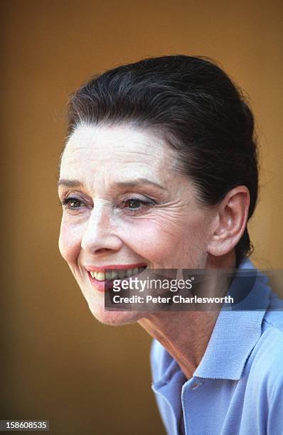 Portraits of Audrey Hepburn, UNICEF's Goodwill Ambassador, on a trip to Vietnam to visit ethnic minority children in the hill tribe region of...