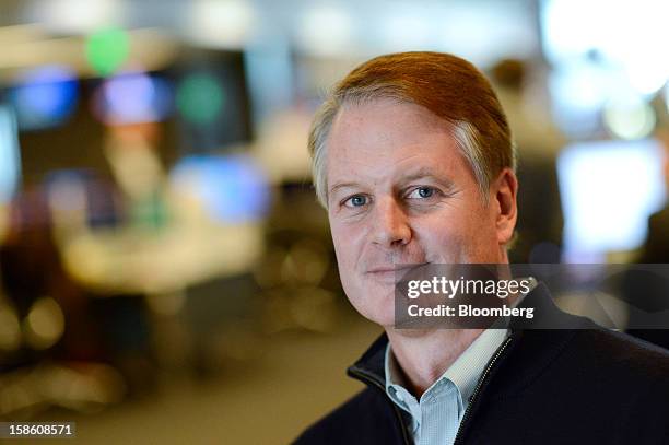 John Donahoe, chief executive officer of EBay Inc., stands for a photograph after a Bloomberg Television interview in San Francisco, California,...