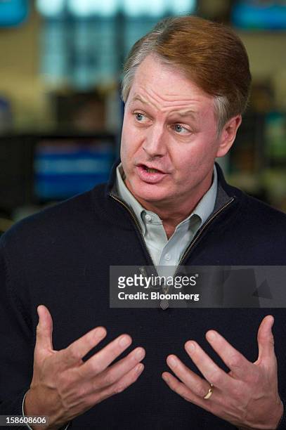John Donahoe, chief executive officer of EBay Inc., speaks during a Bloomberg Television interview in San Francisco, California, U.S., on Thursday,...
