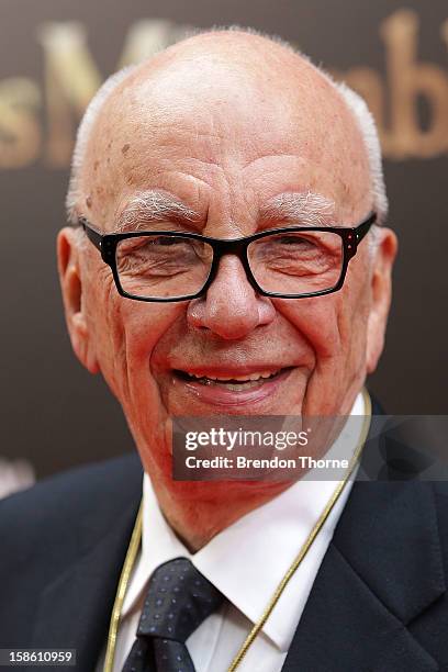 Rupert Murdoch walks the red carpet during the Australian premiere of 'Les Miserables' at the State Theatre on December 21, 2012 in Sydney, Australia.