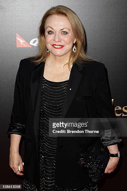 Jacki Weaver walks the red carpet during the Australian premiere of 'Les Miserables' at the State Theatre on December 21, 2012 in Sydney, Australia.