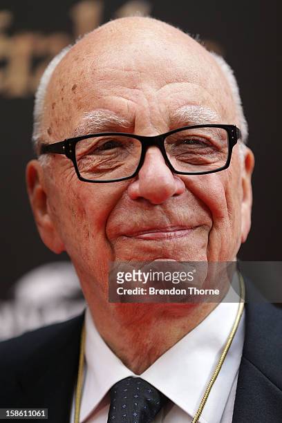 Rupert Murdoch walks the red carpet during the Australian premiere of 'Les Miserables' at the State Theatre on December 21, 2012 in Sydney, Australia.