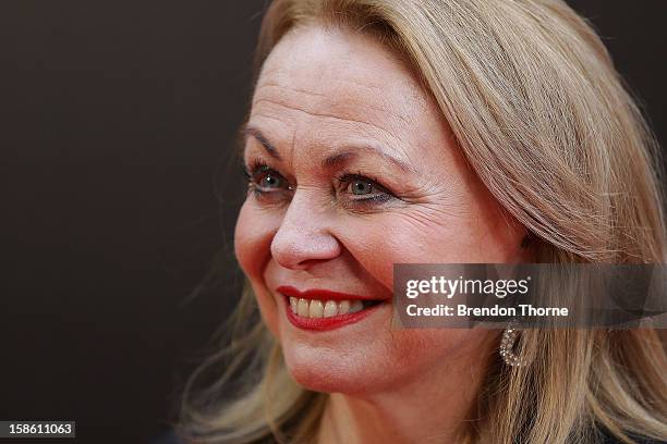 Jacki Weaver walks the red carpet during the Australian premiere of 'Les Miserables' at the State Theatre on December 21, 2012 in Sydney, Australia.