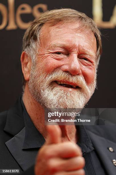 Jack Thompson walks the red carpet during the Australian premiere of 'Les Miserables' at the State Theatre on December 21, 2012 in Sydney, Australia.