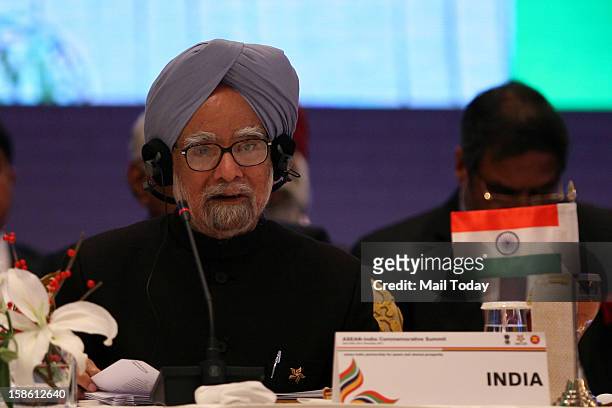 Prime Minister Manmohan Singh at the plenary session of ASEAN-India Commemorative Summit in New Delhi on Thursday, December 20, 2012.