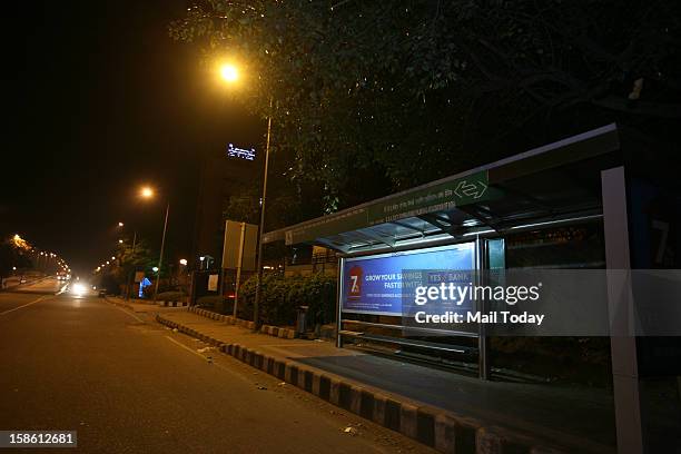 The spot in Munirka from where 23 year old gangrape victim and her friend boarded the chartered bus, in which was she was later raped.