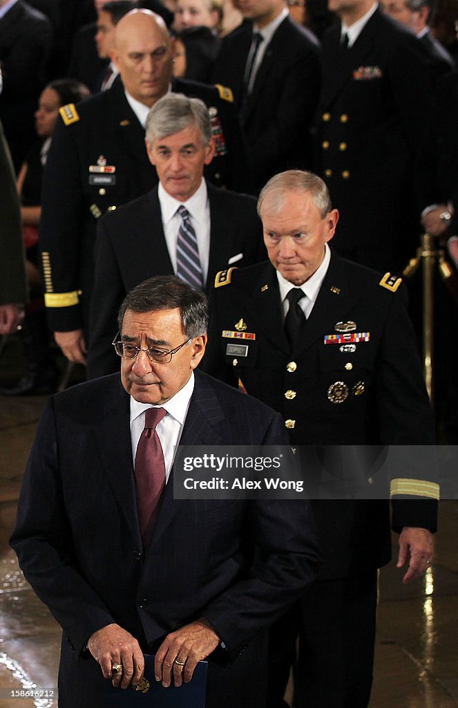 Body Of Late Sen. Daniel Inouye Lies In State At U.S. Capitol