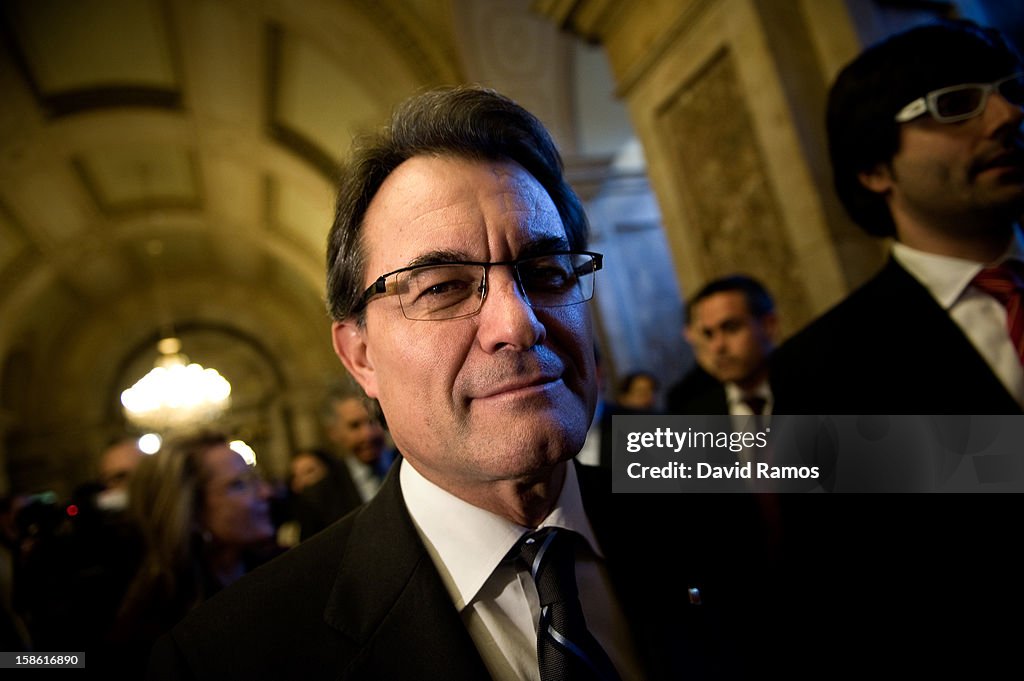 Artur Mas Sworn In As President Of Government Of Catalonia