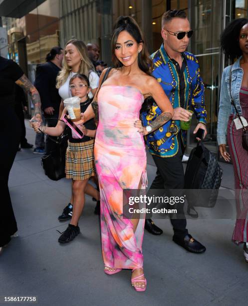 Angelina Pivarnick and Mike "The Situation" Sorrentino are seen on August 1, 2023 in New York City.