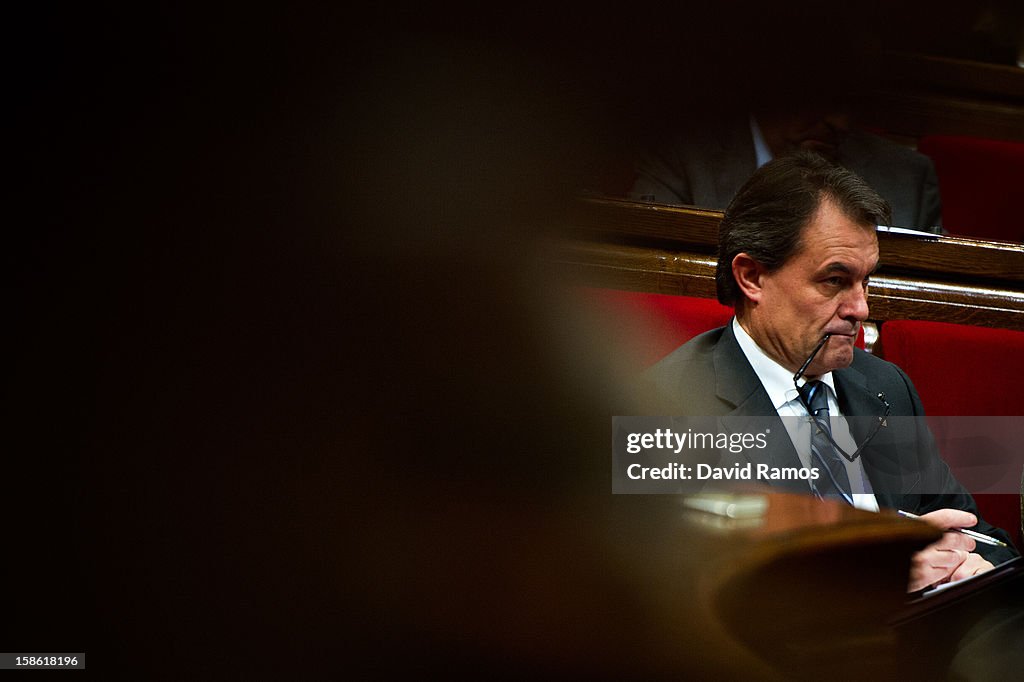 Artur Mas Sworn In As President Of Government Of Catalonia