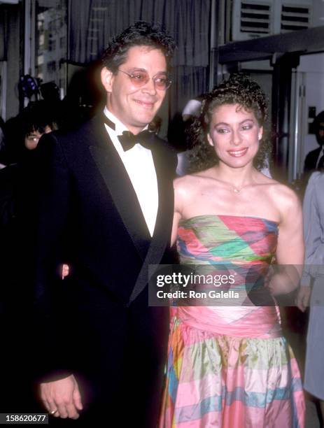 Actor Raul Julia and wife Merel Poloway attend the "Tempest" New York City Premiere on August 8, 1982 at Loews Tower East in New York City.