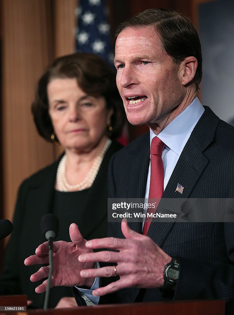 Sens. Feinstein And Blumenthal Discuss The NRA's Response To School Shooting