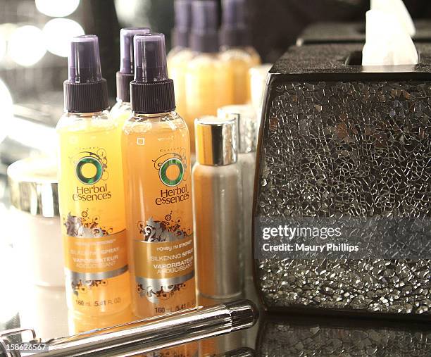 General product overview Herbal Essence during Behind The Beauty Documentary - Day 4 at The Redbury Hotel on December 21, 2012 in Hollywood,...