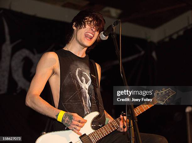 Matteo Botticini of Upon This Dawning performs at The Irving Theater on December 18, 2012 in Indianapolis, Indiana.