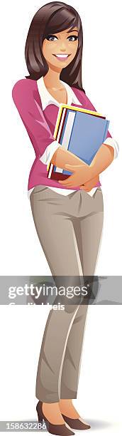 female student - white studio stock illustrations