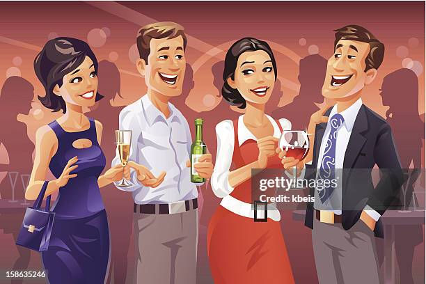 party talk - party social event stock illustrations