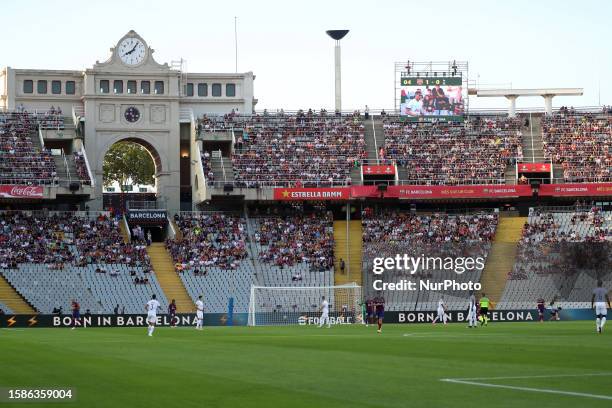 Match between FC Barcelona and Tottenham Hostpur FC, corresponding to the Joan Gamper Trophy, played at the Olympic Stadium Lluis Companys, in...