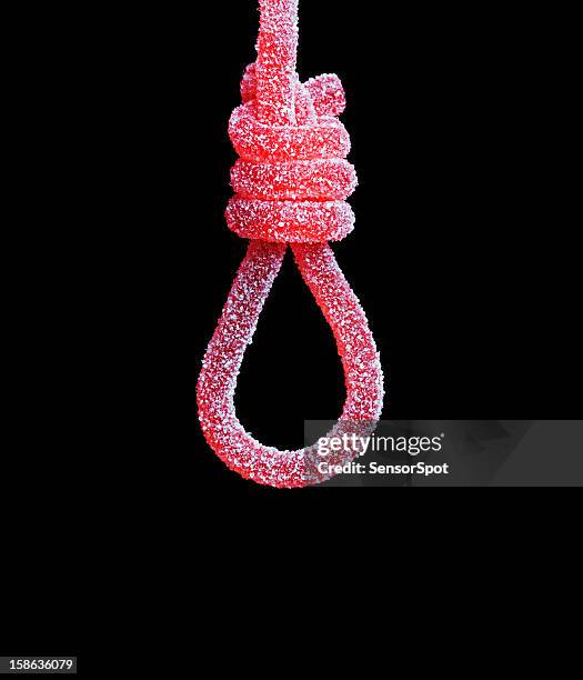 unhealthy eating concept - hanging rope object stock pictures, royalty-free photos & images