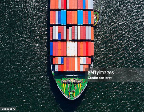 container ship bow - container ship stock pictures, royalty-free photos & images