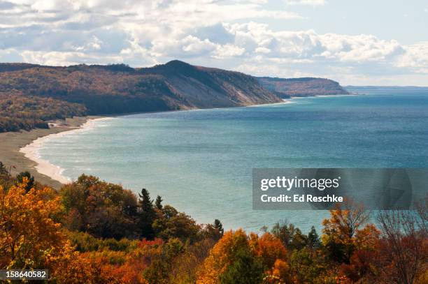 lake michigan dunes--green point dunes - michigan stock-fotos und bilder