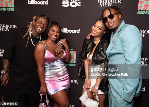 Lil Wayne, Reginae Carter, Destiny Jones, Nas at Billboard R&B Hip-Hop Live held at The Novo on August 8, 2023 in Los Angeles, California.