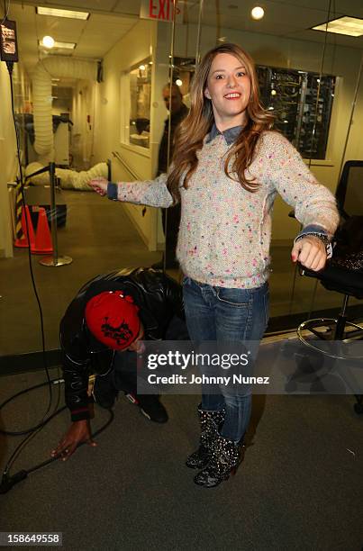 Host DJ Whoo Kid and chef Nadia G attend Nadia G And ASAP Rocky Invade The Whoolywood Shuffle at SiriusXM Studios on December 14, 2012 in New York...