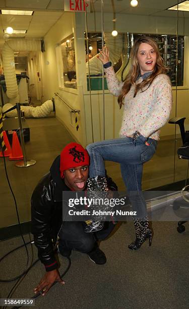 Host DJ Whoo Kid and chef Nadia G attend Nadia G And ASAP Rocky Invade The Whoolywood Shuffle at SiriusXM Studios on December 14, 2012 in New York...