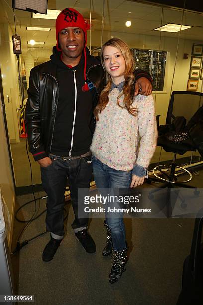 Host DJ Whoo Kid and chef Nadia G attend Nadia G And ASAP Rocky Invade The Whoolywood Shuffle at SiriusXM Studios on December 14, 2012 in New York...
