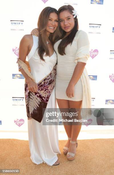 Nia Peeples and Sienna Peeples attend Birth 2012 LA Gala at Agape International Spiritual Center on December 22, 2012 in Los Angeles, California.