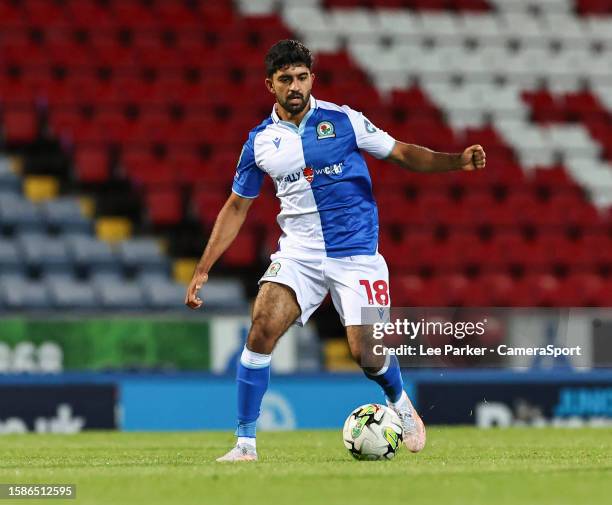 Blackburn Rovers' Dilan Markanday during the Carabao Cup First Round match between Blackburn Rovers and Walsall at Ewood Park on August 8, 2023 in...