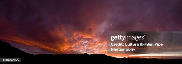 silhouette of mountains with clouds - travel african sunset rf photos only stock pictures, royalty-free photos & images