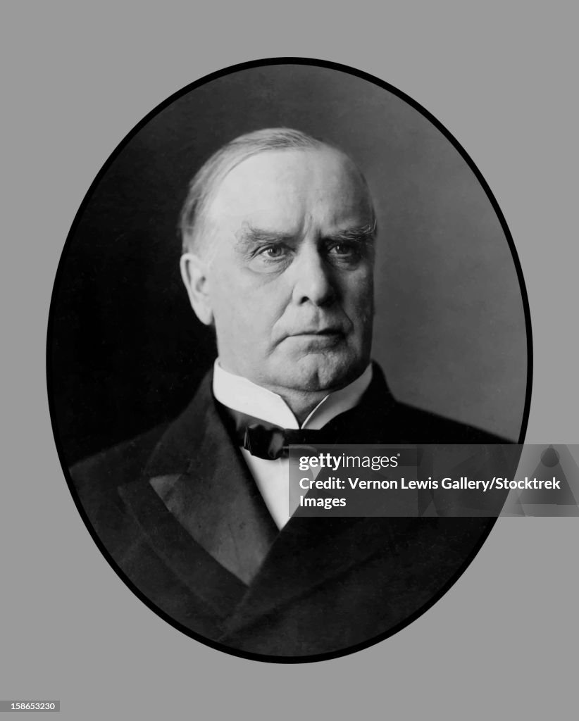 Vector portrait of President William McKinley, Jr.