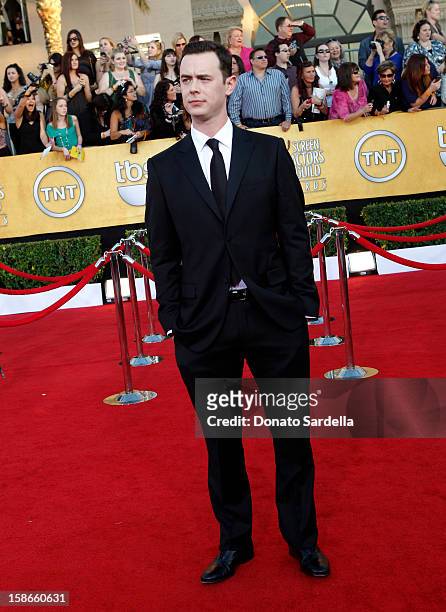 Actor Colin Hanks arrives at the 18th Annual Screen Actors Guild Awards held at The Shrine Auditorium on January 29, 2012 in Los Angeles, California.