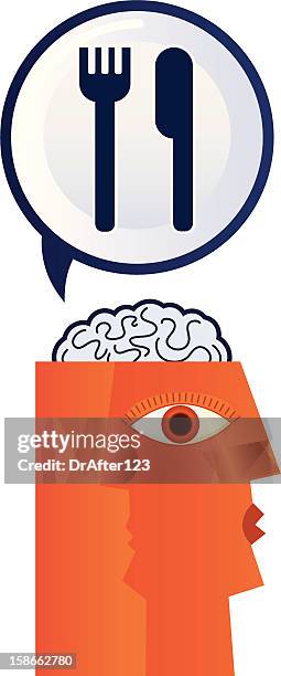 feed your brain - eye problems stock illustrations