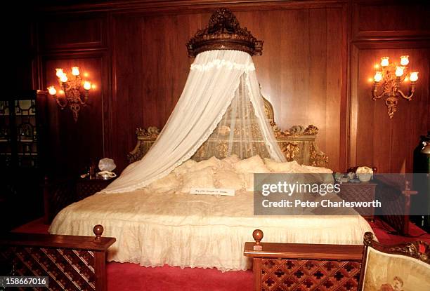 The bedroom of President Ferdinand Marcos and his wife, Imelda inside Malacanang Palace . After the President of the Philippines fled the country on...