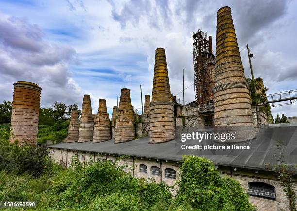 August 2023, Brandenburg, Rüdersdorf: The shaft furnace battery with 18 Rumford furnaces in the Rüdersdorf Museum Park. On August 12 the 1st...