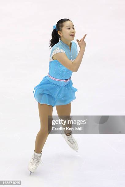 Risa Syoji competes in the Women's Free Program during day three of the 81st Japan Figure Skating Championships at Makomanai Sekisui Heim Ice Arena...