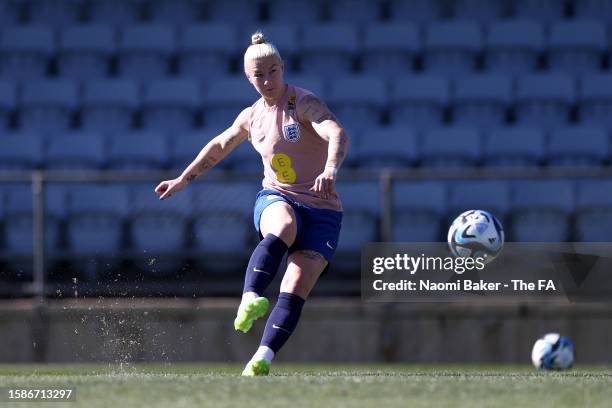 Bethany England of England shoots during a training session at Marden Sports Centre on August 02, 2023 in Adelaide, Australia.