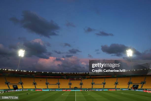 General view prior to the FIFA Women's World Cup Australia & New Zealand 2023 Group G match between South Africa and Italy at Wellington Regional...