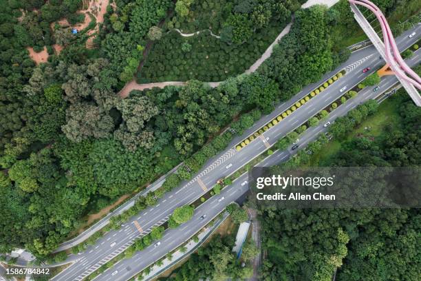 highways and greenways in the mountains and forests - glen allen stock pictures, royalty-free photos & images