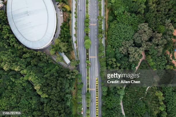 highways and greenways in the mountains and forests - glen allen stock pictures, royalty-free photos & images