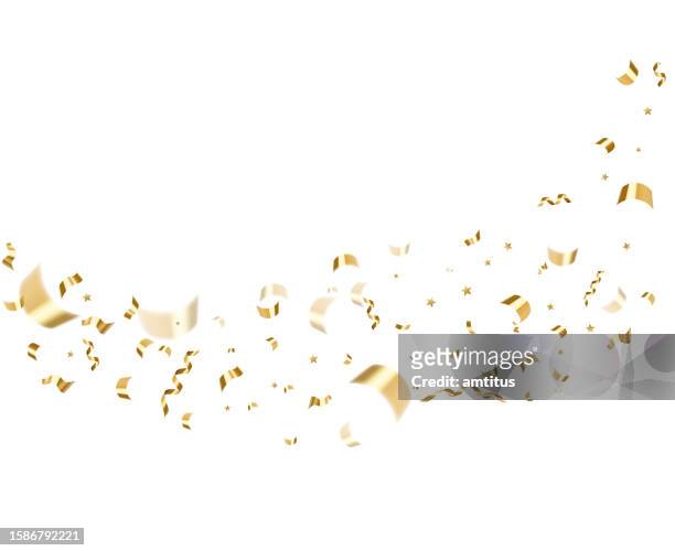 glitter flow - confetti gold stock illustrations