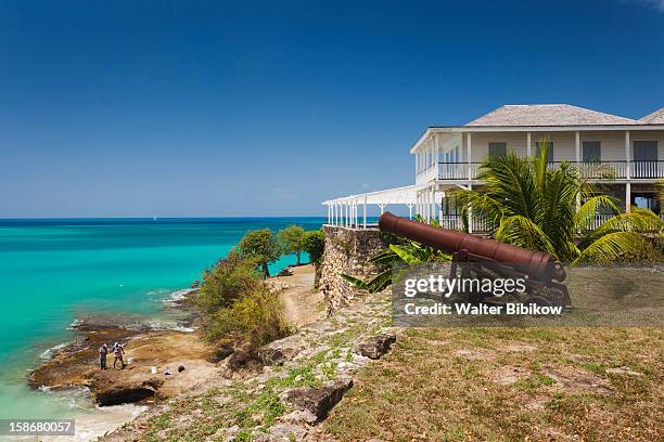 antigua, st. johns, fort james, leeward islands - st john's antigua & barbuda stock-fotos und bilder