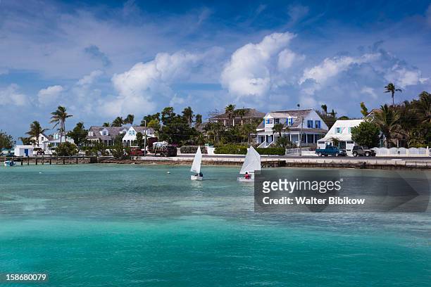 eleuthera island, harbour island, dunmore town - harbor island bahamas fotografías e imágenes de stock