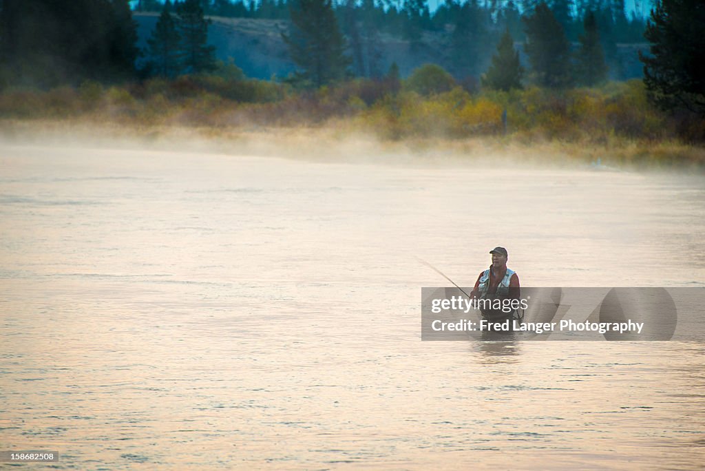 Yellowstone fishing at dawn