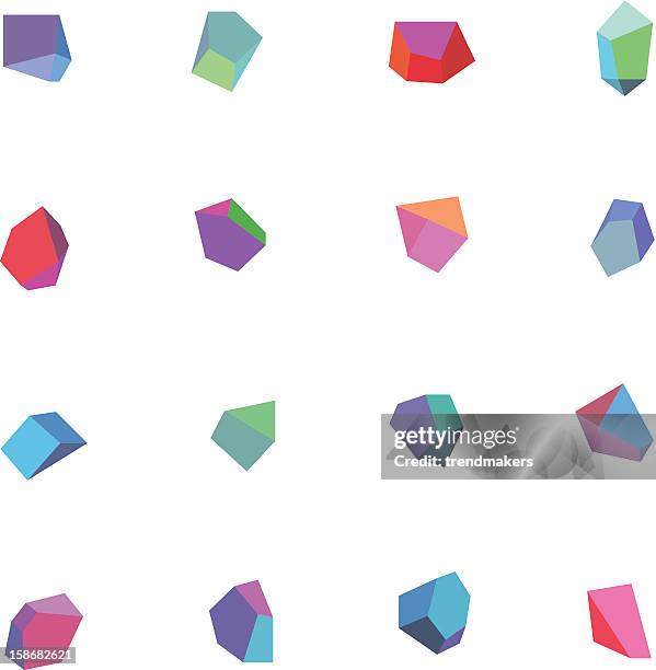 colorful polygonal abstract - portrait light background stock illustrations